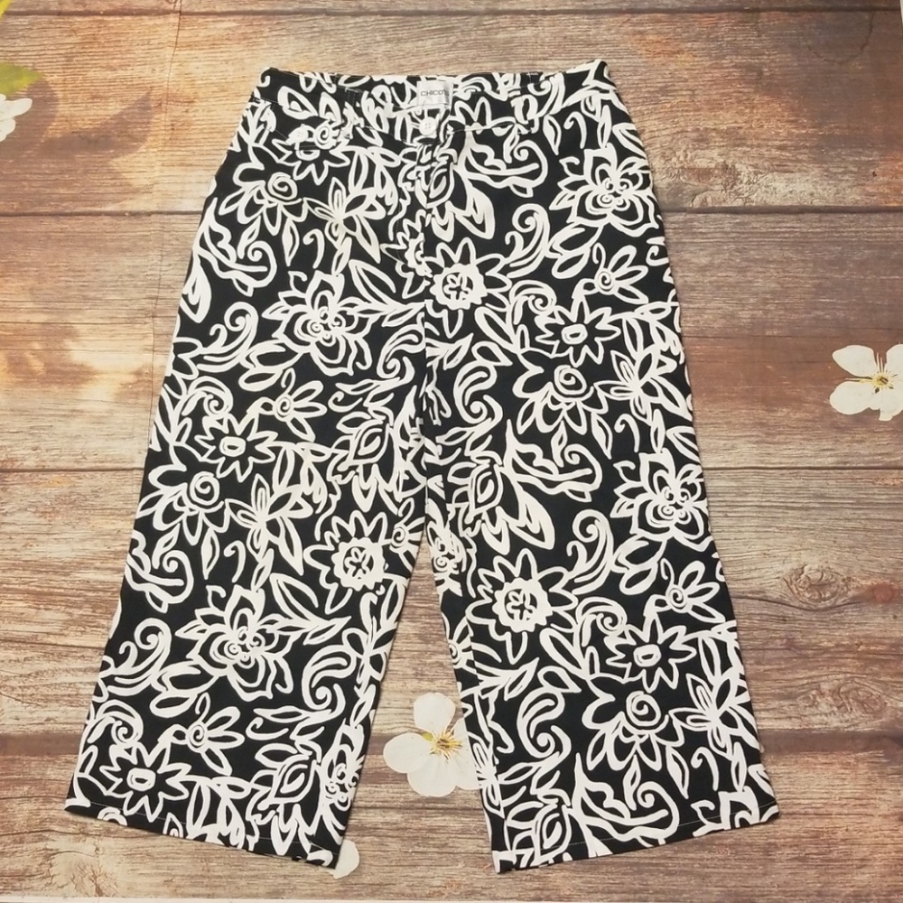 Chico's wide leg floral pants